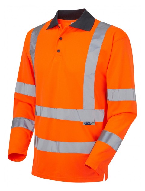 Leo Woolsery P06-O Coolviz Polo Shirt Orange Clothing